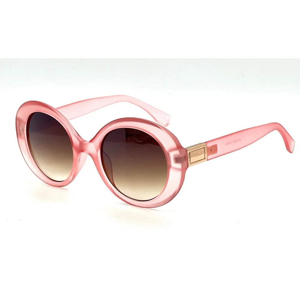 Women Oversized‎ Pink Frame Gradient Lens Round Sunglasses Fashion Luxury Lentes